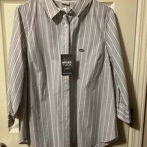 Gray large button down shirt